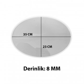 Epoksi Oval Söz ve Nişan Tepsisi Kalıbı 35x23 CM