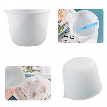 Epoksi Reçine Silikon Beaker Döküm Karıştırma Kabı Uçlu 1000 ML