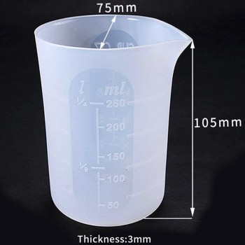 Epoksi Reçine Silikon Beaker Döküm Karıştırma Kabı Uçlu 250 ML Epoksi Reçine Silikon Beaker Döküm Karıştırma Kabı Uçlu 250 ML