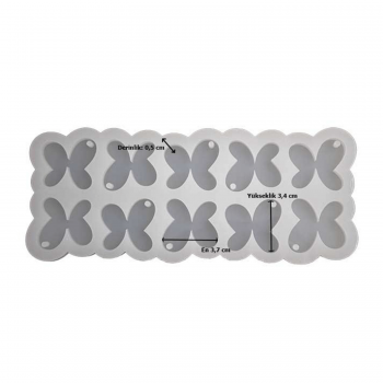 Epoksi Reçine Silikon Kalıp Çoklu Anahtarlık Kolye Kelebek Kalıbı 10 Lu Epoksi Reçine Silikon Kalıp Çoklu Anahtarlık Kolye Kelebek Kalıbı 10 Lu