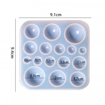 Epoksi Reçine Silikon Kalıp Çoklu Yarım Küre Yüzük Taşı Kalıbı Epoksi Reçine Silikon Kalıp Çoklu Yarım Küre Yüzük Taşı Kalıbı