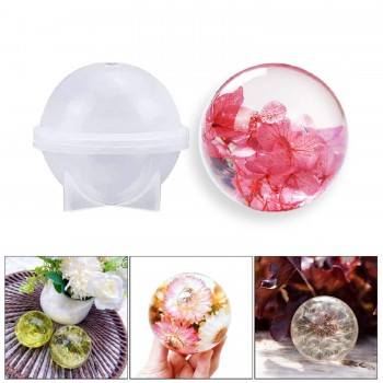 Epoksi Reçine Silikon Kalıp Küre Kalıbı Beton Taş Tozu Yuvarlak Küre Kalıbı 4 CM