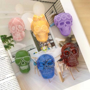 Epoksi Reçine Silikon Kalıp Taş Tozu Cadılar Bayramı Kuru Kafa Kafatası Mum Kalıbı 3 Lü Epoksi Reçine Silikon Kalıp Taş Tozu Cadılar Bayramı Kuru Kafa Kafatası Mum Kalıbı 3 Lü