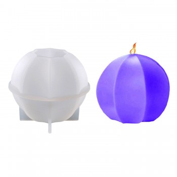 Epoksi Reçine Silikon Kalıp Taş Tozu Çizgili Yuvarlak Daire Mum Kalıbı