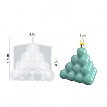 Epoksi Reçine Silikon Kalıp Taş Tozu Üçgen Bubble Mum Kalıbı Epoksi Reçine Silikon Kalıp Taş Tozu Üçgen Bubble Mum Kalıbı