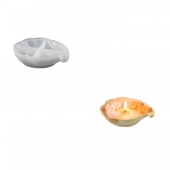 Epoksi Deniz Kabuğu Tealight Mumluk Ev Dekorasyonu Silikon Ve Taş Tozu Kalıbı