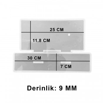 Epoksi Roma Rakamlı Saatli Fotoğraflık ve İsimlik Stand Kalıbı