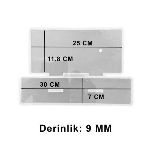 Epoksi Roma Rakamlı Saatli Fotoğraflık ve İsimlik Stand Kalıbı