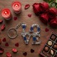 Epoksi Sevgililer Gününe Özel Love Yazılı Anahtarlık Kalıbı 6 Lı