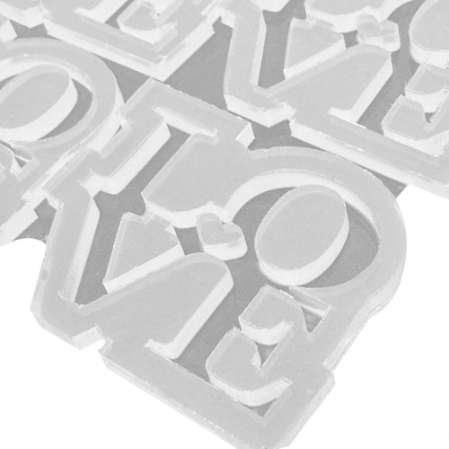 Epoksi Sevgililer Gününe Özel Love Yazılı Anahtarlık Kalıbı 6 Lı