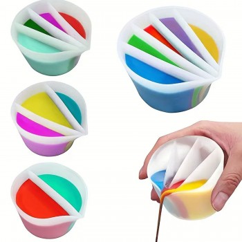 Epoksi Silikon 4 Bölmeli Boya Karıştırma Ve Döküm Kabı