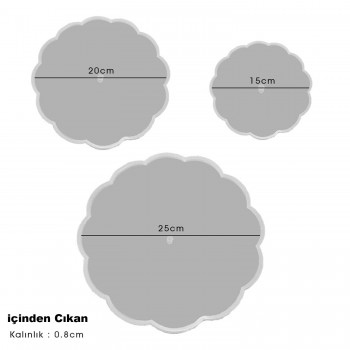 Epoksi Silikon Cupcake Standı Kalıp Papatya 3 Lü Kek Standı Epoksi Silikon Cupcake Standı Kalıp Papatya 3 Lü Kek Standı