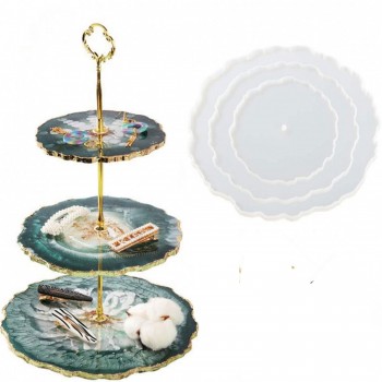 Epoksi Silikon Cupcake Standı Kalıp Yuvarlak 3 Lü Kek Standı