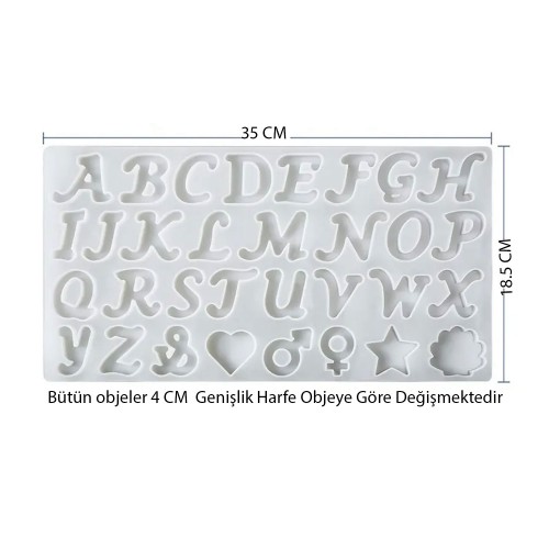 Epoksi Silikon El Yazısı Büyük TERS Harf Kalıbı Epoksi Silikon El Yazısı Büyük TERS Harf Kalıbı