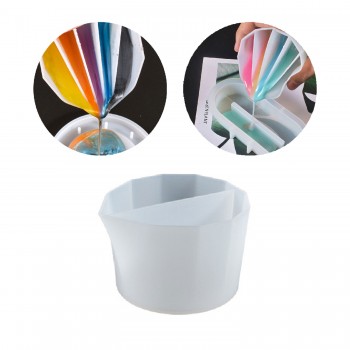 Epoksi Silikon İki Bölmeli Boya Karıştırma Ve Döküm Kabı