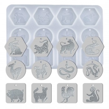 Epoksi Silikon Kalıp 12 Farklı Hayvan Kolye Küpe Kalıbı Epoksi Silikon Kalıp 12 Farklı Hayvan Kolye Küpe Kalıbı