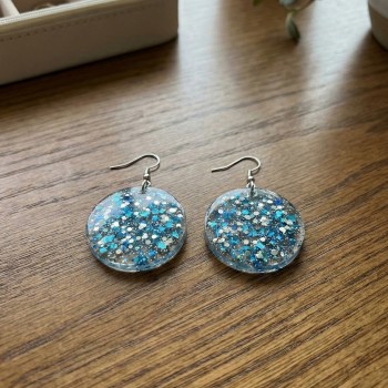 Epoksi Silikon Kalıp Anahtarlık Daire Yuvarlak Delikli Kolye Küpe Kalıbı 2 CM 25 Li