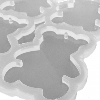 Epoksi Silikon Kalıp Ayıcık Şekilli Anahtarlık Kalıbı 10 Lu