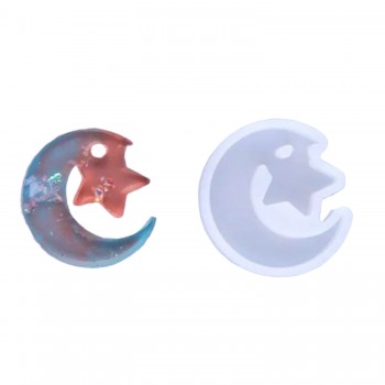 Epoksi Silikon  Kalıp  Ayyıldız  Modeli 3.8 CM