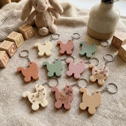 Epoksi Silikon Kalıp Bebek Puseti Anahtarlık Kalıbı 10 Lu