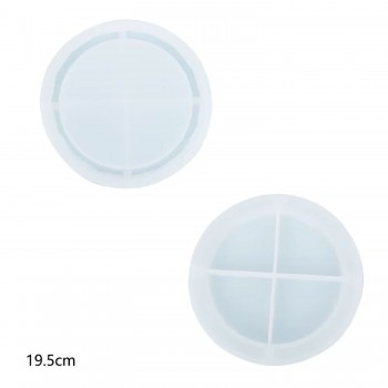 Epoksi Silikon Kalıp Büyük Boy Yuvarlak Köşeli Küllük Kalıbı 19X19 CM