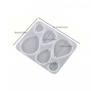 Epoksi Silikon Kalıp Çoklu Anahtarlık Damla Model Delikli Kolye Küpe Kalıbı Epoksi Silikon Kalıp Çoklu Anahtarlık Damla Model Delikli Kolye Küpe Kalıbı