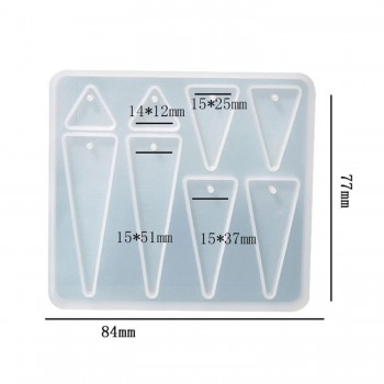 Epoksi Silikon Kalıp Çoklu Anahtarlık Geometrik Üçgen Delikli Kolye Küpe Kalıbı Epoksi Silikon Kalıp Çoklu Anahtarlık Geometrik Üçgen Delikli Kolye Küpe Kalıbı