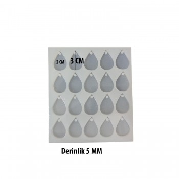 Epoksi Silikon Kalıp Çoklu Damla Kolye Kalıbı 20 li Epoksi Silikon Kalıp Çoklu Damla Kolye Kalıbı 20 li