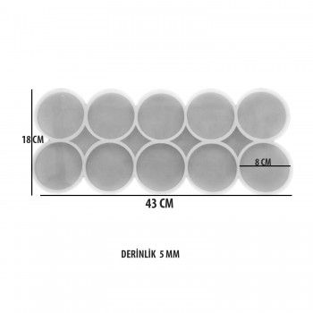 Epoksi Silikon Kalıp Çoklu Magnet Kalıbı Düz Yuvarlak Daire Seri Döküm Kalıbı 8 CM 10 Lu Epoksi Silikon Kalıp Çoklu Magnet Kalıbı Düz Yuvarlak Daire Seri Döküm Kalıbı 8 CM 10 Lu