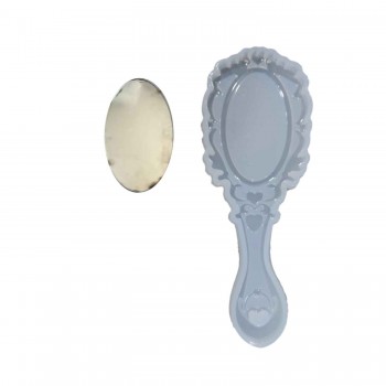 Epoksi Silikon Kalıp Dalgalı Ayna Kalıbı Ve 1 Adet Ayna 16.5 CM