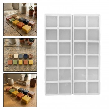 Epoksi Silikon Kalıp Kare Anahtarlık Kalıbı 5 CM 20 Li