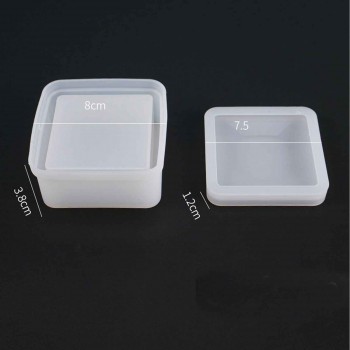 Epoksi Silikon Kalıp Kare Mücevher Saklama Kutusu 8X8 CM Epoksi Silikon Kalıp Kare Mücevher Saklama Kutusu 8X8 CM