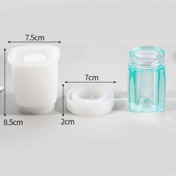 Epoksi Silikon Kalıp Kavanoz Oval Köşeli 8.5 X 7.5 CM Epoksi Silikon Kalıp Kavanoz Oval Köşeli 8.5 X 7.5 CM