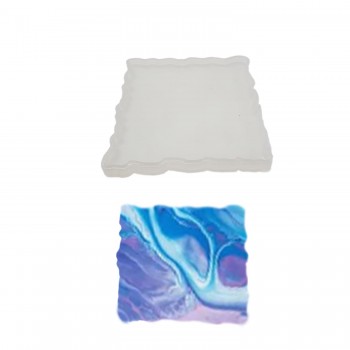 Epoksi Silikon Kalıp Magnet Geode Kare  10 CM