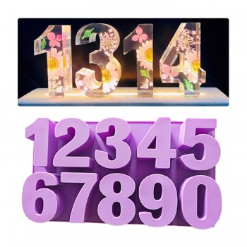 Epoksi Silikon Kalıp Masa Süsü Rakam Kalıbı Kek Silikon Çikolata Pasta Rakam Kalıbı