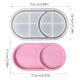 Epoksi Silikon Kalıp Oval Mini Tepsi Yuvarlak Bölmeli 18.4X9.9 CM Epoksi Silikon Kalıp Oval Mini Tepsi Yuvarlak Bölmeli 18.4X9.9 CM