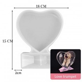 Epoksi Silikon Kalıp Resimlik Ayaklı Kalp Modeli