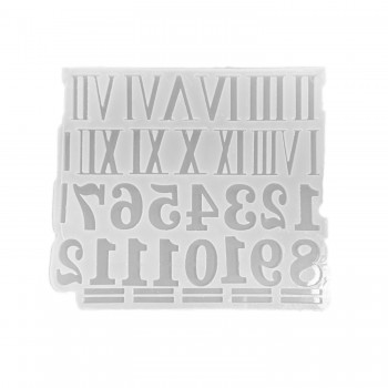 Epoksi Silikon Kalıp Roma ve Normal Saat Rakamları Seti 3.5 CM