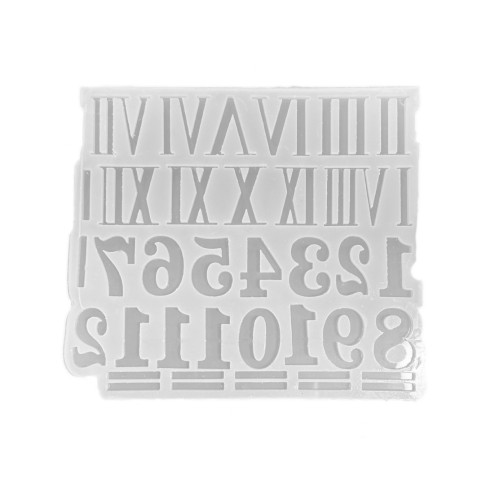 Epoksi Silikon Kalıp Roma ve Normal Saat Rakamları Seti 3.5 CM