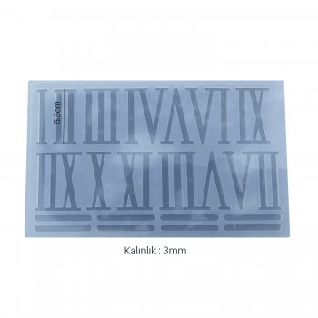 Epoksi Silikon Kalıp Saat Roma Rakamları Seti Epoksi Silikon Kalıp Saat Roma Rakamları Seti
