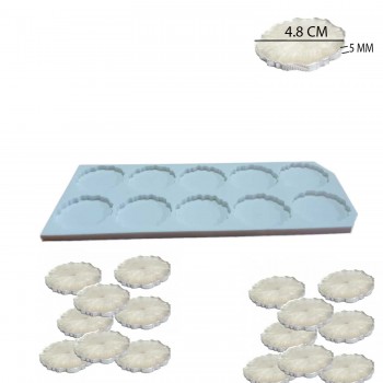 Epoksi Silikon Kalıp Tırtıklı Kenar Magnet Kalıbı 4.8 CM 10 lu Epoksi Silikon Kalıp Tırtıklı Kenar Magnet Kalıbı 4.8 CM 10 lu