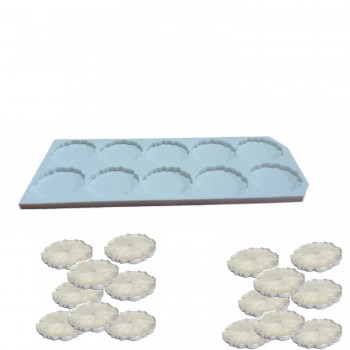 Epoksi Silikon Kalıp Tırtıklı Kenar Magnet Kalıbı 6.8 CM 10 lu Epoksi Silikon Kalıp Tırtıklı Kenar Magnet Kalıbı 6.8 CM 10 lu