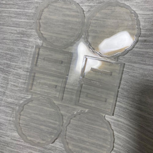 Epoksi  Silikon Kalıp Tırtıklı Kenar Ayaklı Magnet Kalıbı 7 CM  4 Lü
