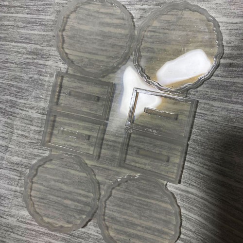 Epoksi  Silikon Kalıp Tırtıklı Kenar Ayaklı Magnet Kalıbı 7 CM  4 Lü