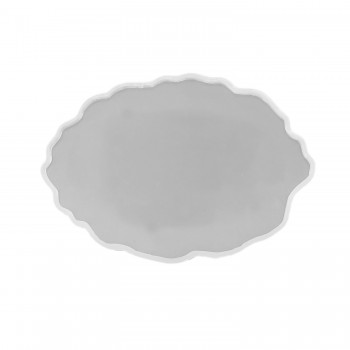 Epoksi Silikon Kalıp YERLİ Nişan ve Söz Tepsi Kalıbı Oval Düzensiz Dalgalı 20X30 CM