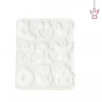 Epoksi Silikon Kalıp Yılbaşı Noel Çanı Geğik Kardan Adam Kalıbı 9 Lu