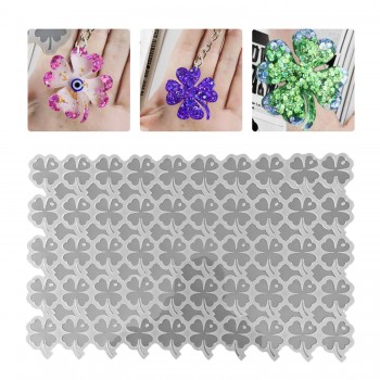 Epoksi Silikon Kalıp Yonca Anahtarlık Kolye Kalıbı 50 Li