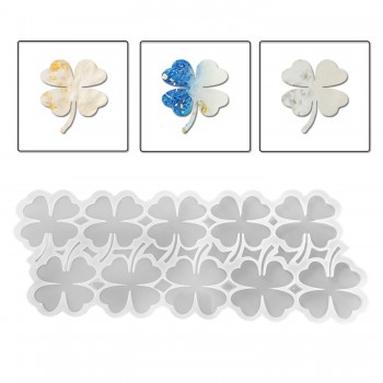 Epoksi Silikon Kalıp Yonca Bardak Altı Ve Magnet Kalıbı 6.8 CM 10 Lu