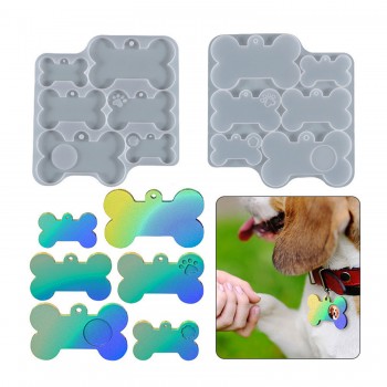 Epoksi Silikon Kalıp Kemik Kedi ve Köpek Çoklu Tasma İsimlik Kalıbı