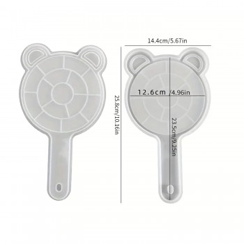 Epoksi Saplı Kulaklı Kedi Ayna Kalıbı 12.6X23.5 CM Epoksi Saplı Kulaklı Kedi Ayna Kalıbı 12.6X23.5 CM